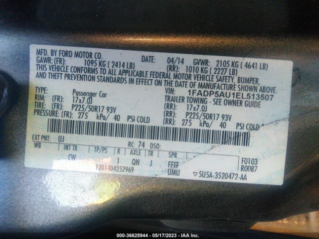 1FADP5AU1EL513507 Ford C-max Hybrid Se