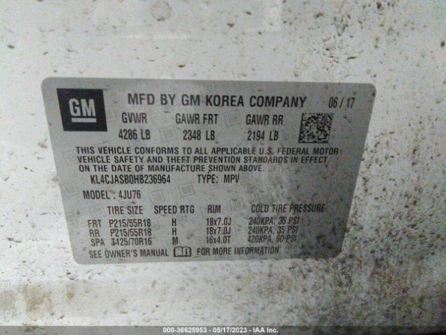 KL4CJASB0HB236964 Buick Encore Preferred