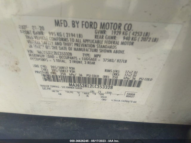 Ford Ecosport Titanium 2020 MAJ6S3KL2LC353328 Image 10