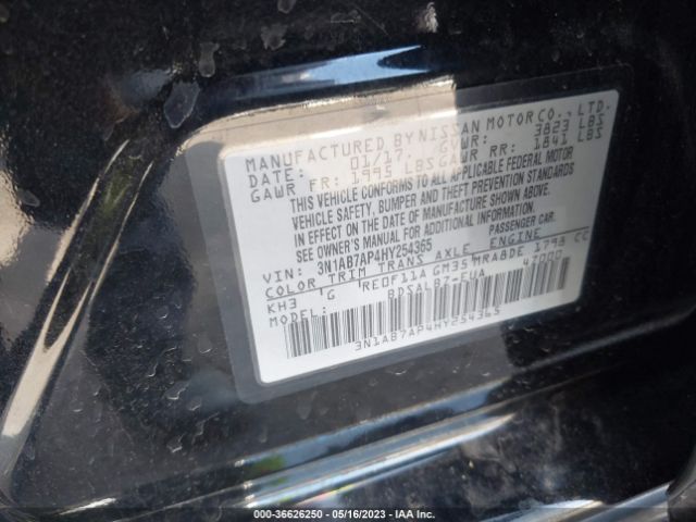 3N1AB7AP4HY254365 Nissan SENTRA S