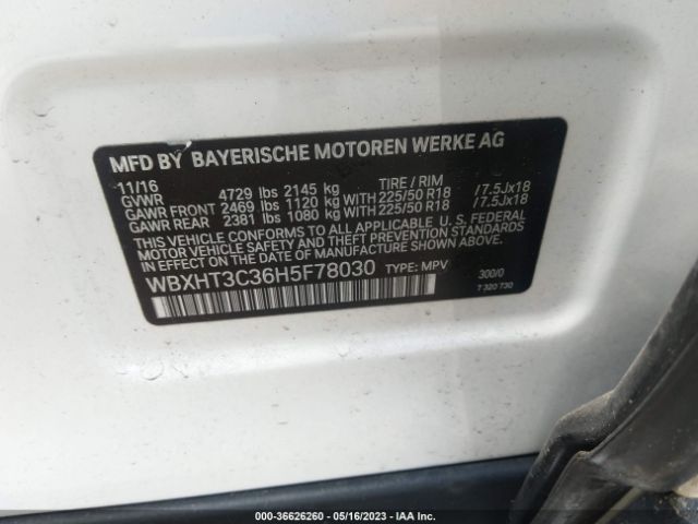 WBXHT3C36H5F78030 BMW X1 Xdrive28i