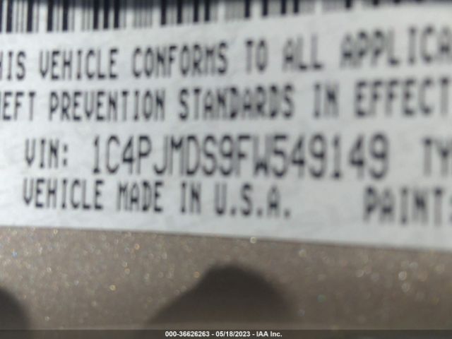 1C4PJMDS9FW549149 Jeep Cherokee Limited