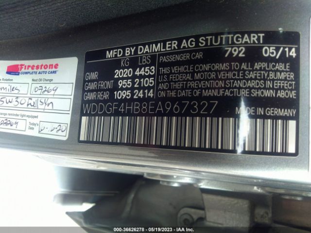 WDDGF4HB8EA967327 Mercedes-Benz C-class C 250