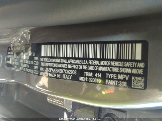 ZASPAKBN3K7C52908 Alfa Romeo Stelvio Ti Awd
