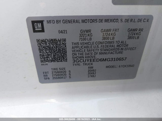 Chevrolet Silverado 1500 Rst 2021 3GCUYEED6MG310657 Image 9