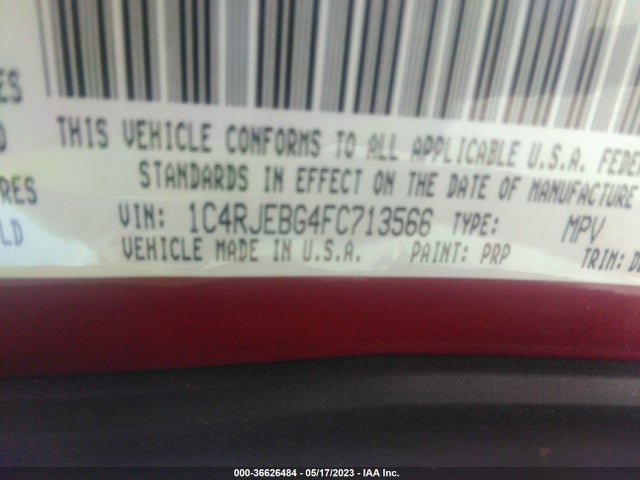 1C4RJEBG4FC713566 Jeep Grand Cherokee Limited