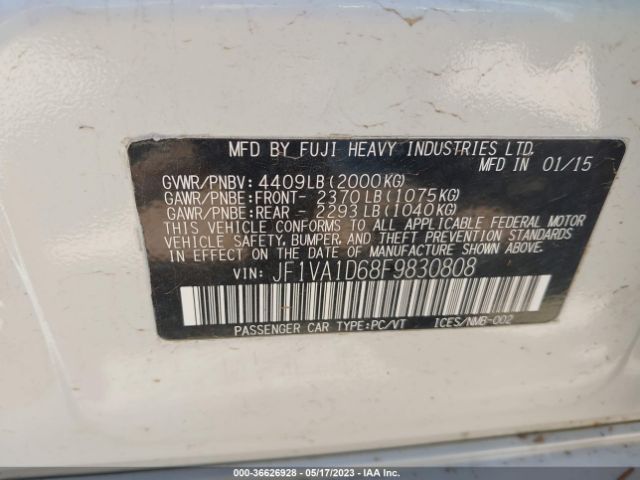 JF1VA1D68F9830808 Subaru Wrx Premium