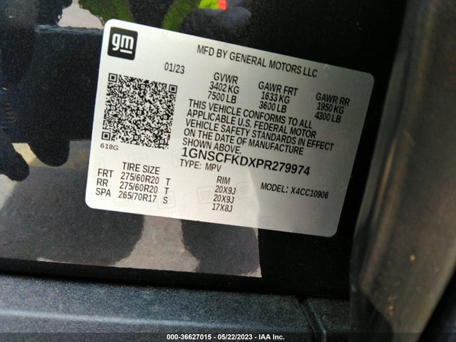 2023 Chevrolet Suburban, VIN: 1GNSCFKDXPR279974