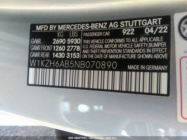 W1KZH6AB5NB070890 Mercedes-Benz E-class E 450