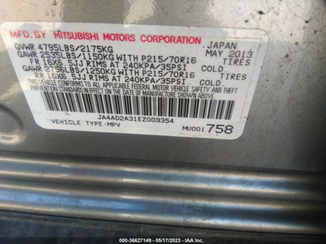 JA4AD2A31EZ003354 Mitsubishi Outlander Es