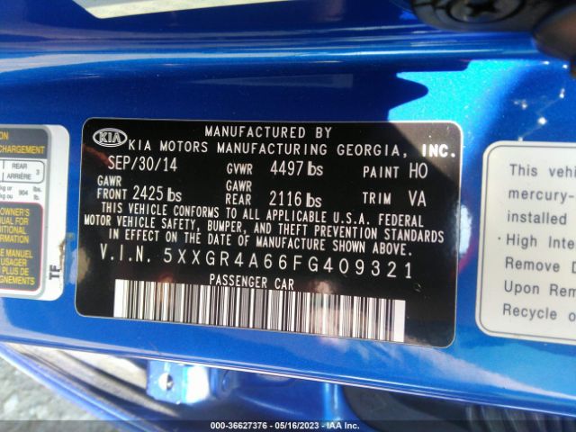 5XXGR4A66FG409321 KIA Optima Sx Turbo