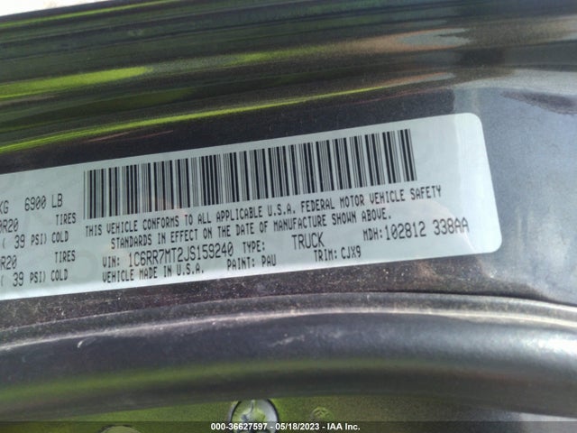1C6RR7MT2JS159240 RAM 1500 Night