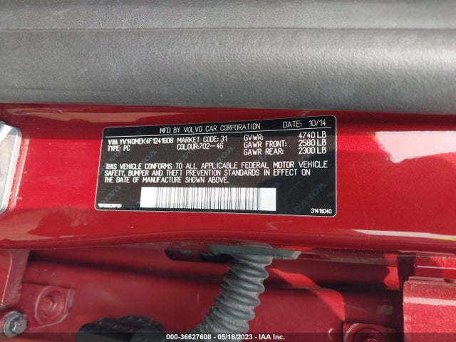 2015 Volvo V60, VIN: YV140MEK4F1241608