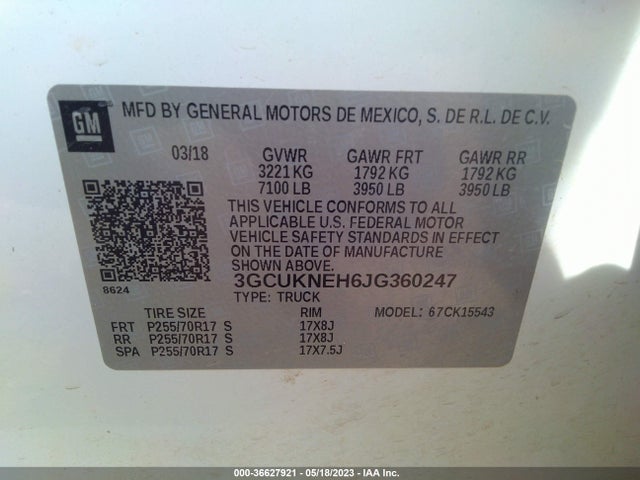 Chevrolet Silverado 1500 Ls 2018 3GCUKNEH6JG360247 Image 10