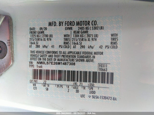 Ford Transit Connect Van Xl 2021 NM0LS7E26M1487308 Image 11