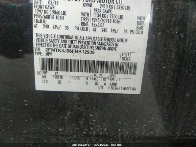 2FMTK3J96FBB12939 Ford EDGE SEL