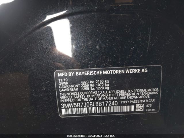 3MW5R7J08L8B17240 BMW 3 Series 330i Xdrive