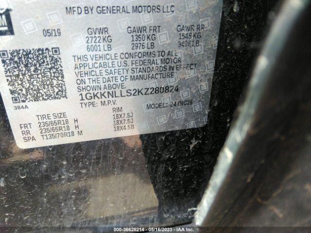 1GKKNLLS2KZ280824 GMC ACADIA SLE