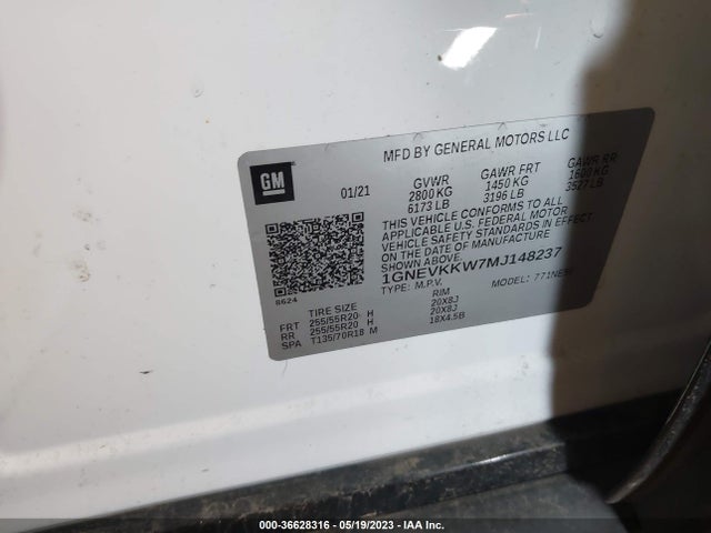 Chevrolet Traverse Premier 2021 1GNEVKKW7MJ148237 Image 9