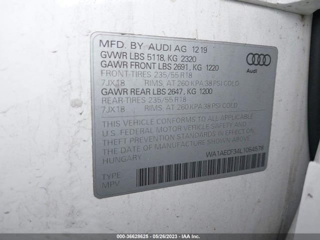 WA1AECF34L1054578 Audi Q3 Premium 45 Tfsi Quattro Tiptronic