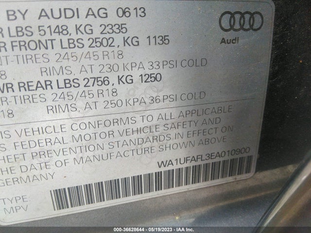 WA1UFAFL3EA010900 Audi Allroad Premium Plus