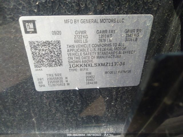 1GKKNXLSXMZ113704 GMC Acadia Denali
