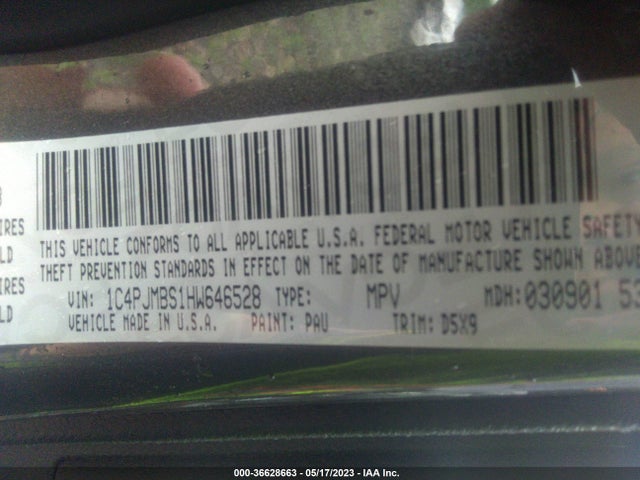 1C4PJMBS1HW646528 Jeep Cherokee Trailhawk
