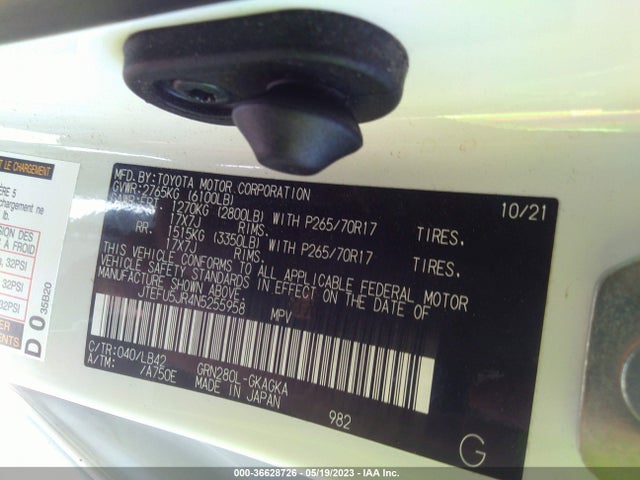 Toyota 4runner Sr5 Premium 2022 JTEFU5JR4N5255958 Image 10