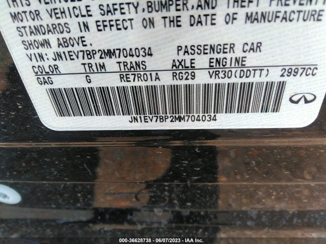 JN1EV7BP2MM704034 Infiniti Q50 3.0t Luxe