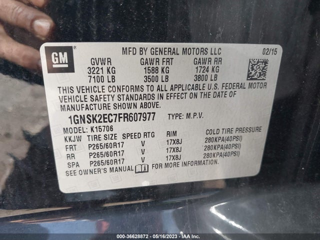 Chevrolet Tahoe Commercial 2015 1GNSK2EC7FR607977 Image 10