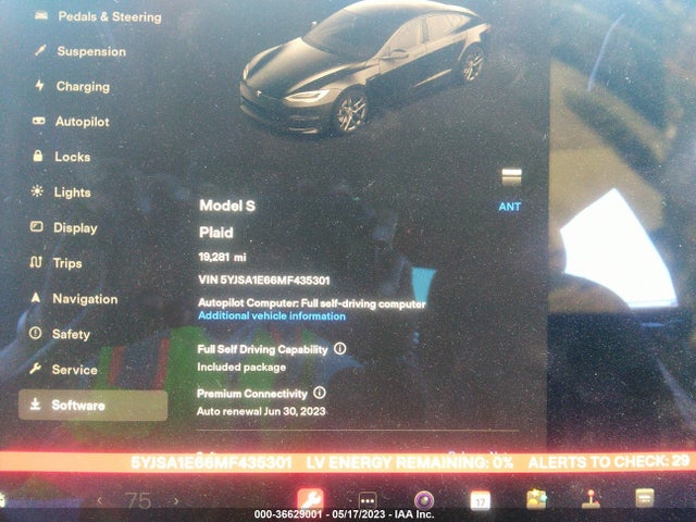 Tesla Model S Plaid 2021 5YJSA1E66MF435301 Image 9