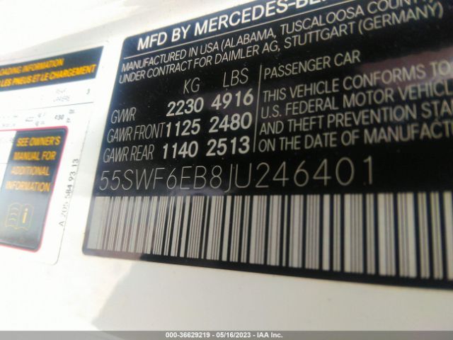 55SWF6EB8JU246401 Mercedes-Benz C-class Amg C 43