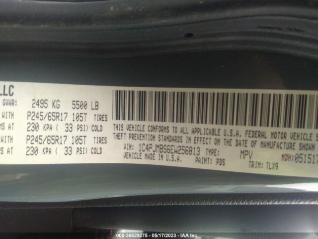 1C4PJMBS6EW256813 Jeep Cherokee Trailhawk