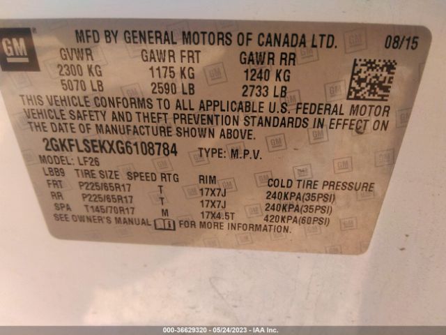 2GKFLSEKXG6108784 GMC Terrain Sle
