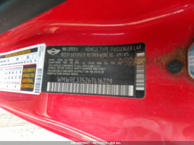2006 MINI COOPER S WMWRE33526TL16229 Photo 8