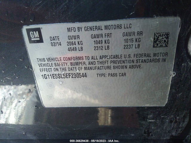 Chevrolet MALIBU LT 2014 1G11E5SL5EF230544 Image 10