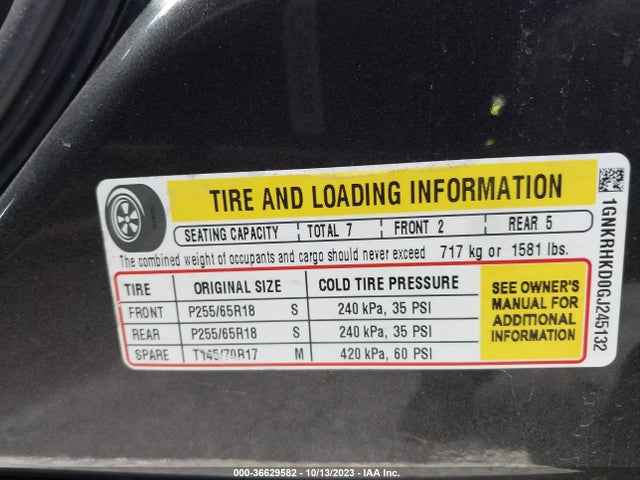 Chevrolet Traverse Lt 2016 1GNKRHKD0GJ245132 Image 9