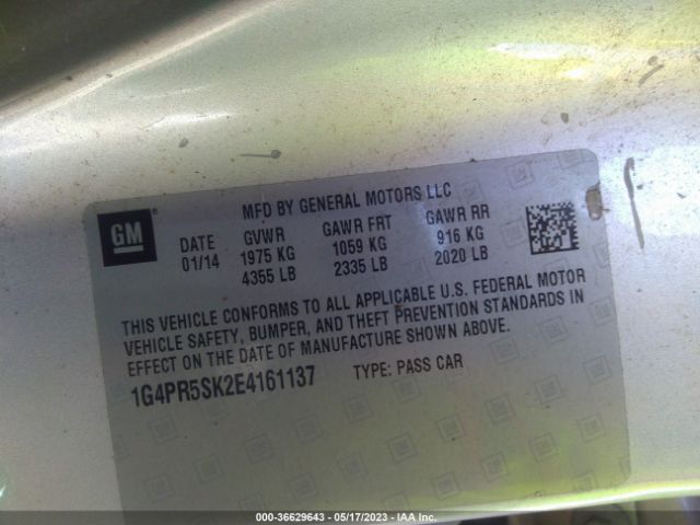 1G4PR5SK2E4161137 Buick Verano Convenience Group