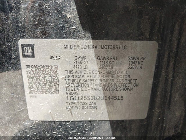Chevrolet Impala Premier 2018 1G1125S38JU144515 Image 9