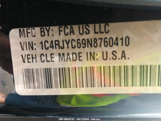 2022 Jeep Grand Cherokee, VIN: 1C4RJYC69N8760410
