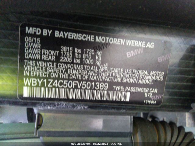 WBY1Z4C50FV501389 BMW I3