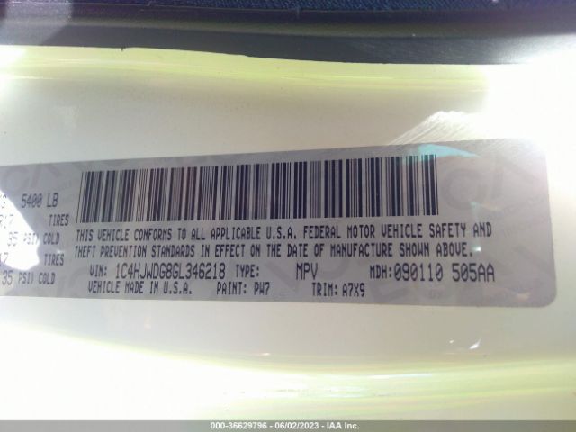 1C4HJWDG8GL346218 Jeep Wrangler Unlimited Sport