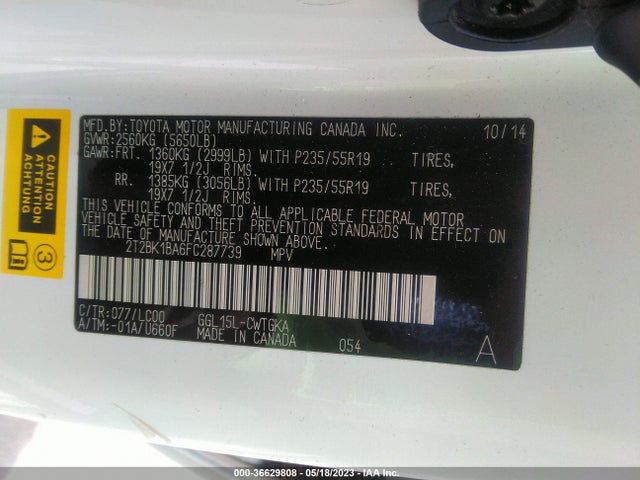 Lexus RX 350 2015 2T2BK1BA6FC287739 Image 11