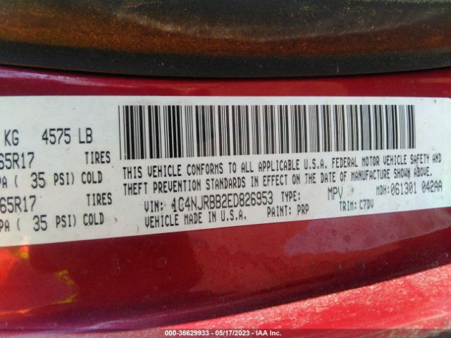1C4NJRBB2ED826953 Jeep Patriot Sport