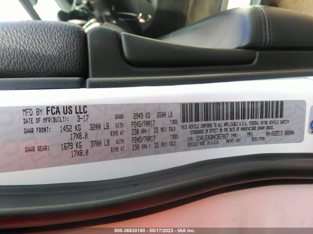 1C4RJEAG8HC857027 Jeep Grand Cherokee Laredo