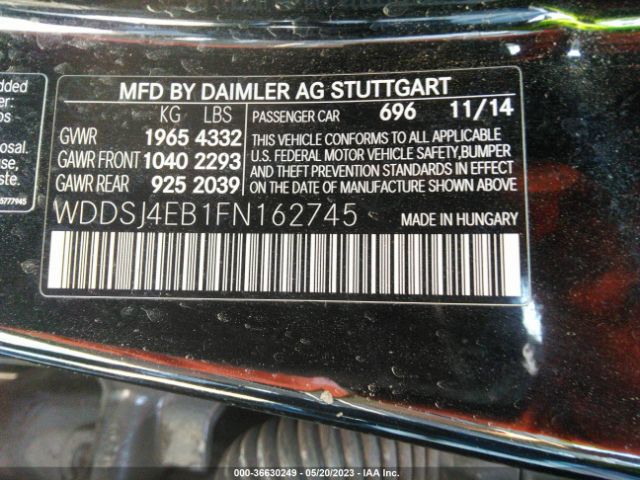WDDSJ4EB1FN162745 Mercedes-Benz Cla-class Cla 250