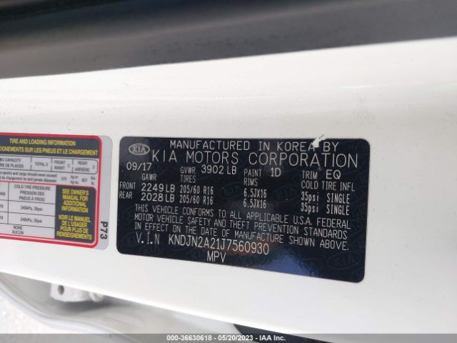 KNDJN2A21J7560930 KIA Soul Base