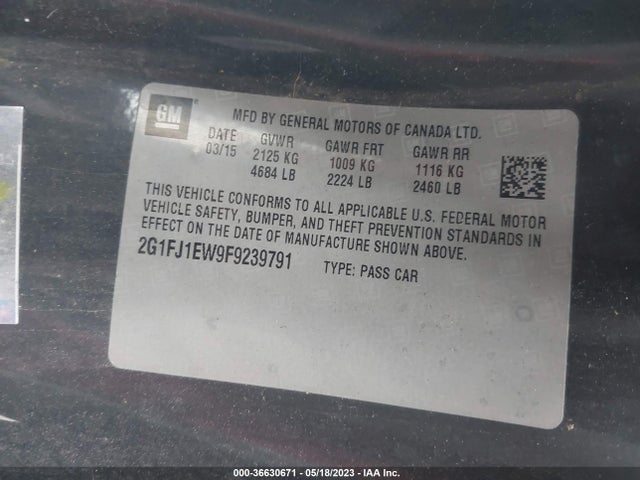 Chevrolet CAMARO SS 2015 2G1FJ1EW9F9239791 Image 10