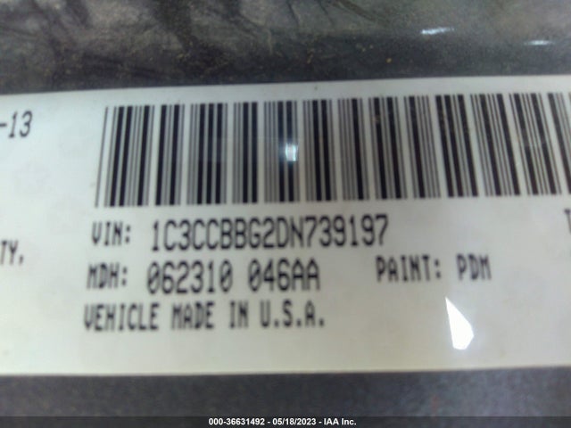 2013 CHRYSLER 200 TOURING VIN: 1C3CCBBG2DN739197