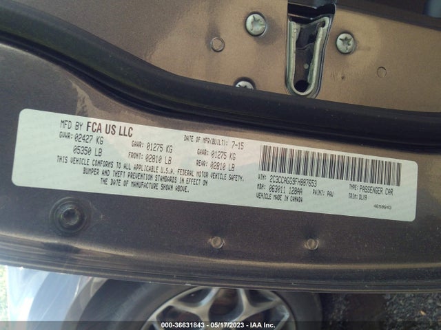 Chrysler 300 300s 2015 2C3CCAGG9FH887653 Image 9